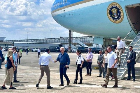 Em visita histórica ao Amazonas, governador Wilson Lima recepciona presidente dos Estados Unidos, Joe Biden