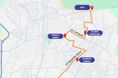 Prefeitura de Manaus cria linha 417 com rota direta entre o bairro Cidade de Deus e terminal da Cachoeirinha