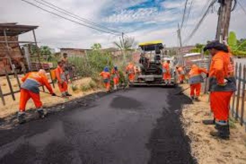 Comunidade Cidade Alta 2 recebe pavimentação da prefeitura