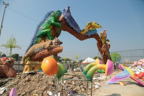 Prefeito David Almeida acompanha o avanço das obras da segunda etapa do parque Gigantes da Floresta