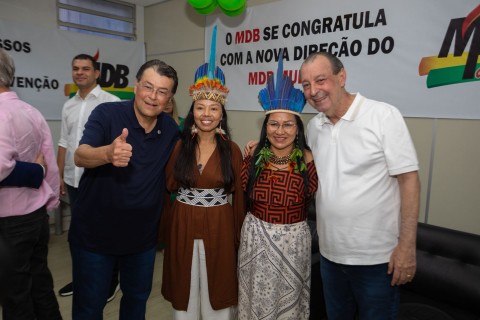 Ao lado de Eduardo Braga, Omar Aziz participa de ato de filiação do MDB e reforça “Amazonas Forte de Novo”